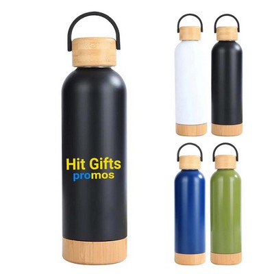 Bamboo Lid Vacuum Bottle