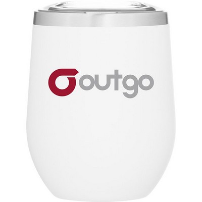 12 oz Cece Travel Tumbler (Matte White)