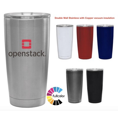 Double Wall 20 Oz. Stainless Tumbler w/Copper Interior