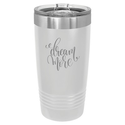 Polar Camel 20 oz. White Insulated Ringneck Tumbler with Slider Lid
